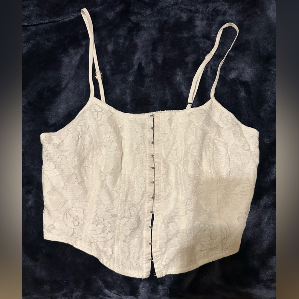 White corset top